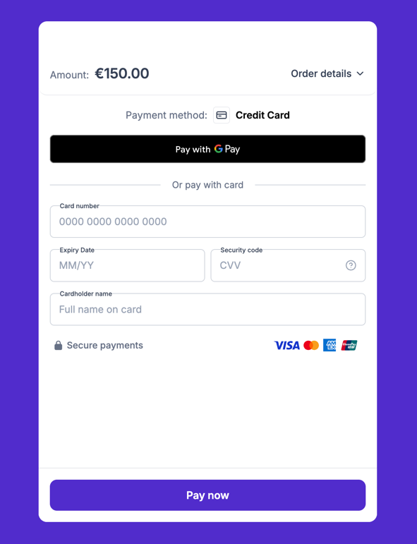 Google Pay Web Integration